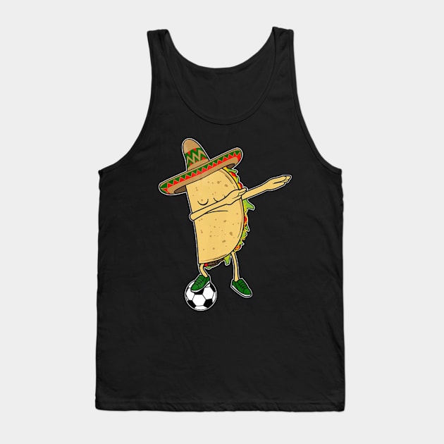 Dabbing Soccer Taco Mexico Jersey - Mexican Football Tank Top by CovidStore